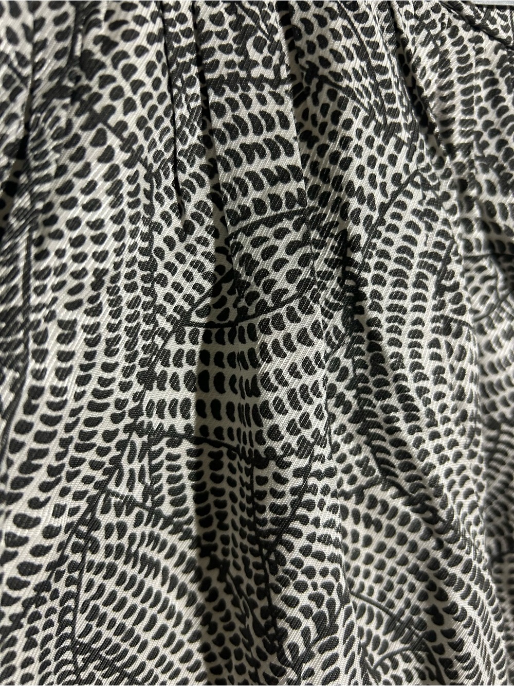 Anthropologie Wide Leg Printed Palazzo Pants Black Cream Size 4P - Picture 4 of 16